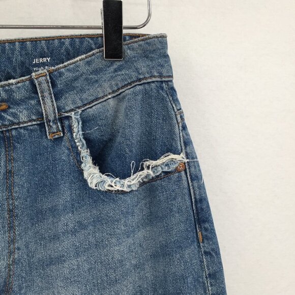 DL1961 Jerry High Rise Vintage straight jeans raw edge Westbrook distress new 27 - Picture 6 of 13